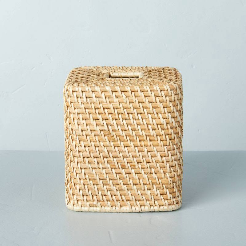 Hearth & Hand with Magnolia Woven Tissue Box Cover Natural