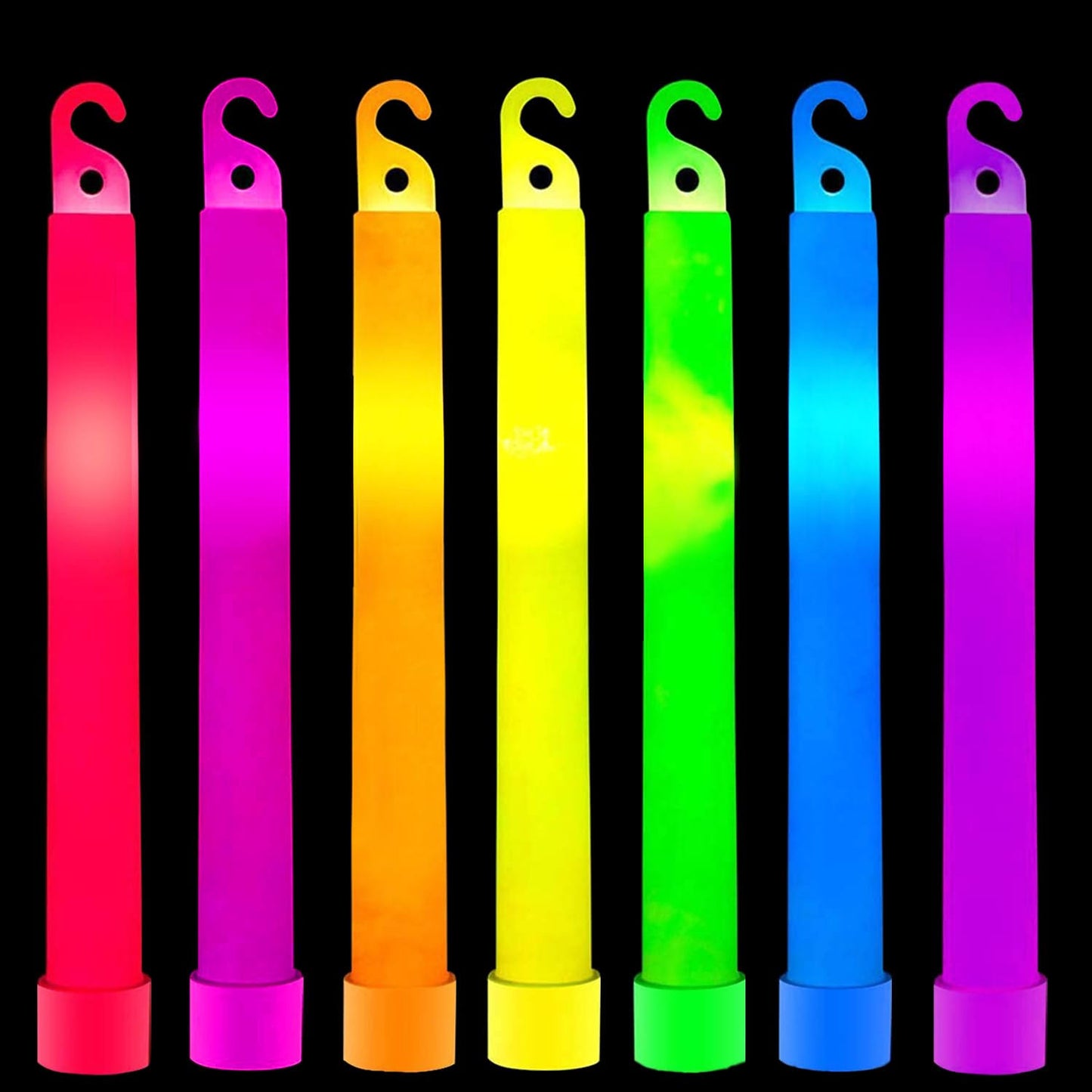 TURNMEON 32 Pack 6" Glow Sticks Emergency Bulk Party Pack 8 Color Neon Light Sticks Glow in The Dark